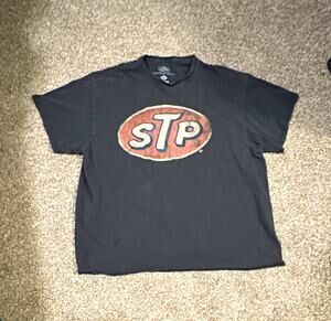 STP Black Cotton Jersey Logo Graphic Crew Neck Short Sleeve T-Shirt Men’s 2XL